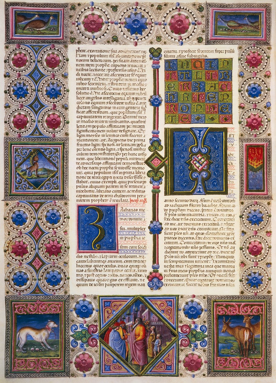 O Livro de Zacarias, do Volume II da Bíblia de Borso d