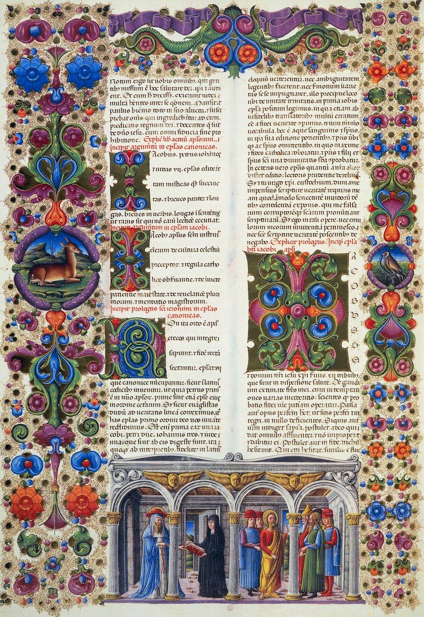 A Carta de Tiago, segundo volume da Bíblia de Borso d