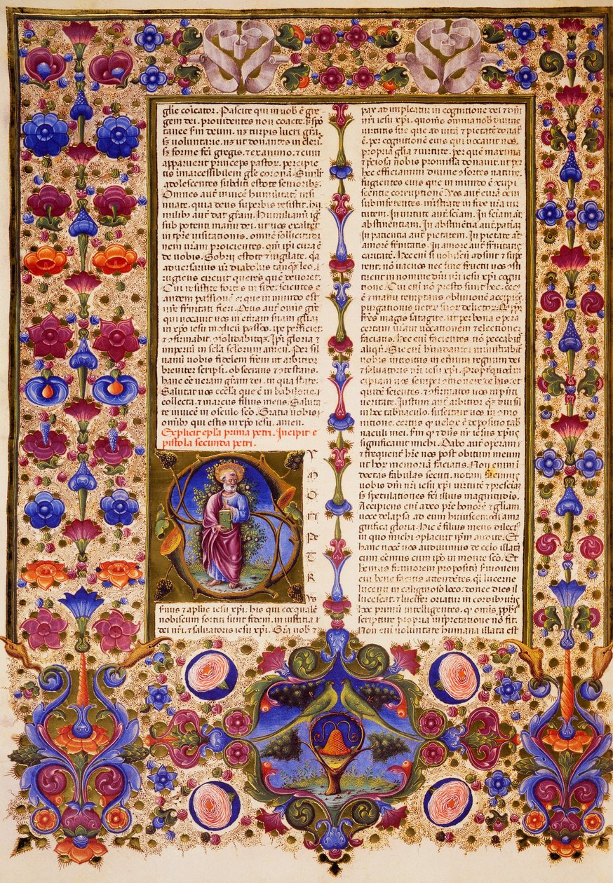 A segunda Carta de Pedro, do Volume II da Bíblia de Borso d