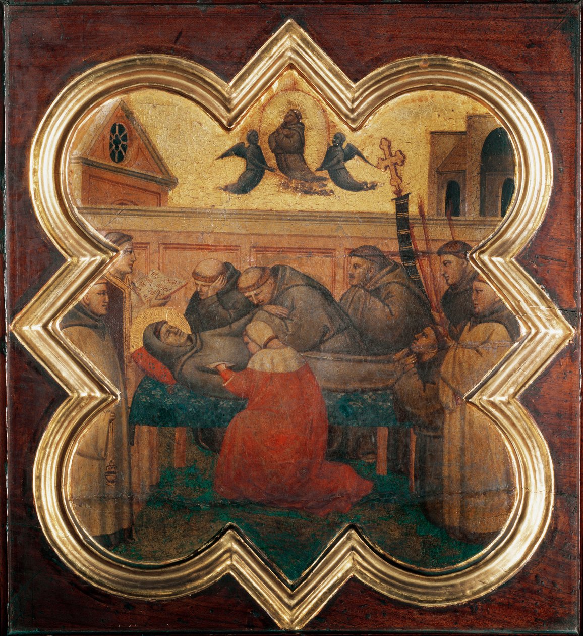 Vida de São Francisco: a morte do santo - Fresco de Taddeo Gaddi
