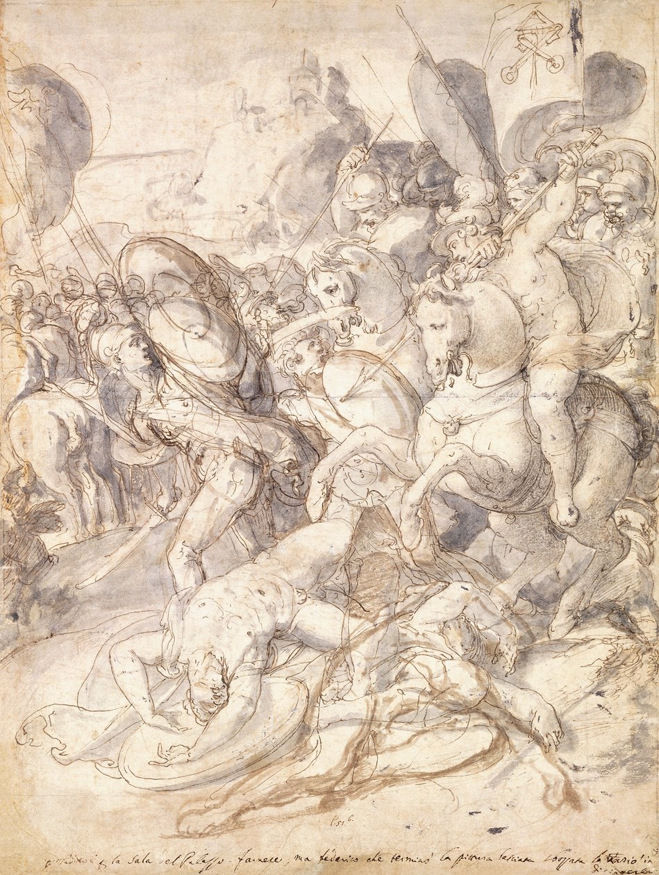 A Batalha de Cosa de Taddeo Zuccari