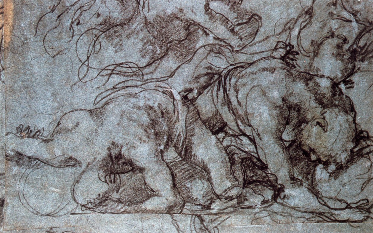 Os lutadores, século XVI. de Taddeo Zuccari