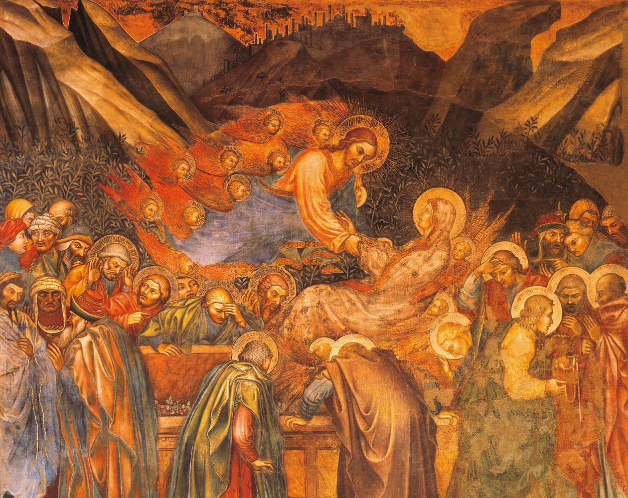 Ascensão da Virgem ao Céu, cena da Vida da Virgem de Taddeo di Bartolo