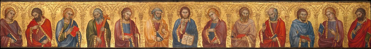 Cristo e os doze apóstolos de Taddeo di Bartolo