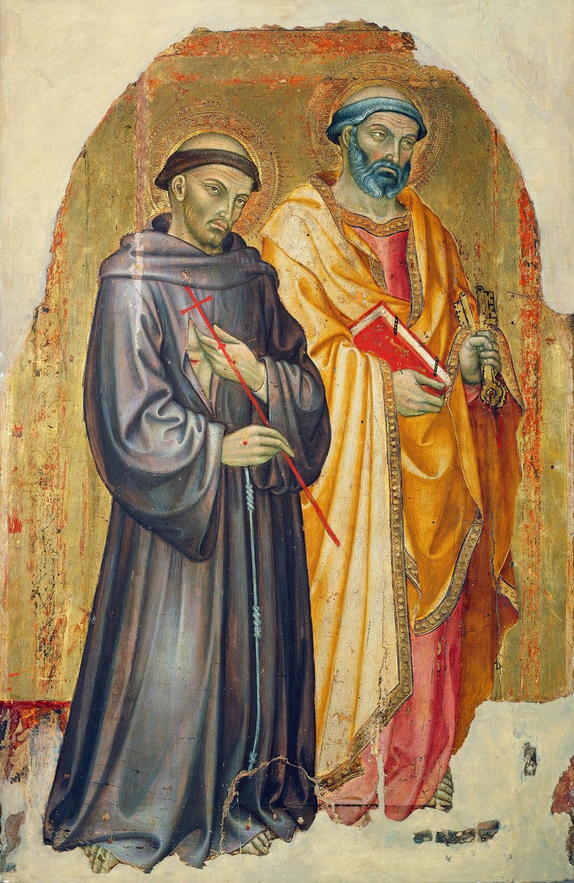 São Francisco e São Pedro, de Taddeo di Bartolo (ca. 1363-1422) de Taddeo di Bartolo