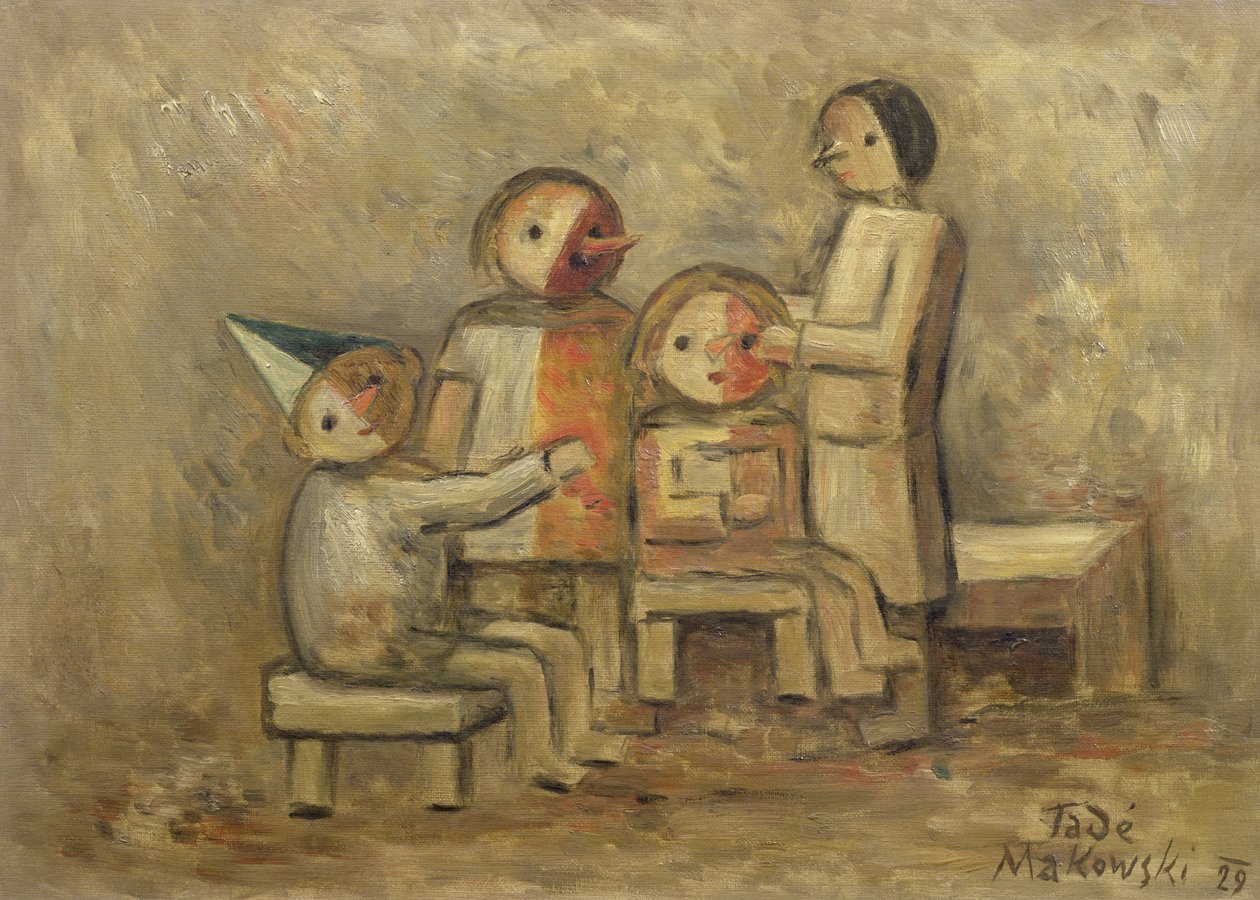 Pequena família, 1929 de Tadeusz Makowski