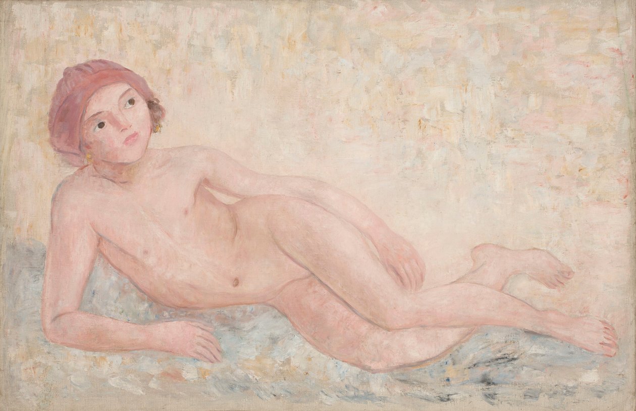 Nu de uma menina deitada de Tadeusz Makowski