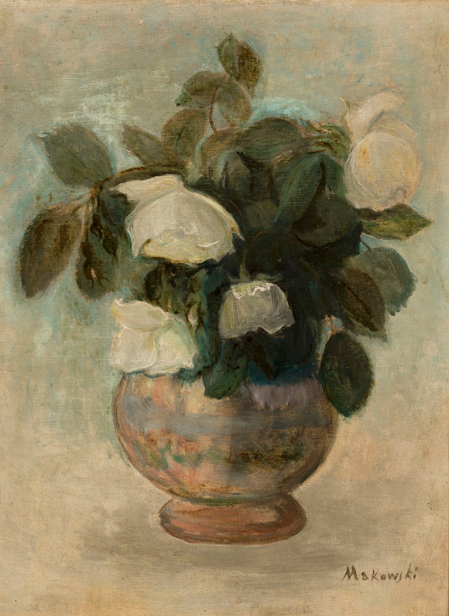 Rosas brancas de Tadeusz Makowski