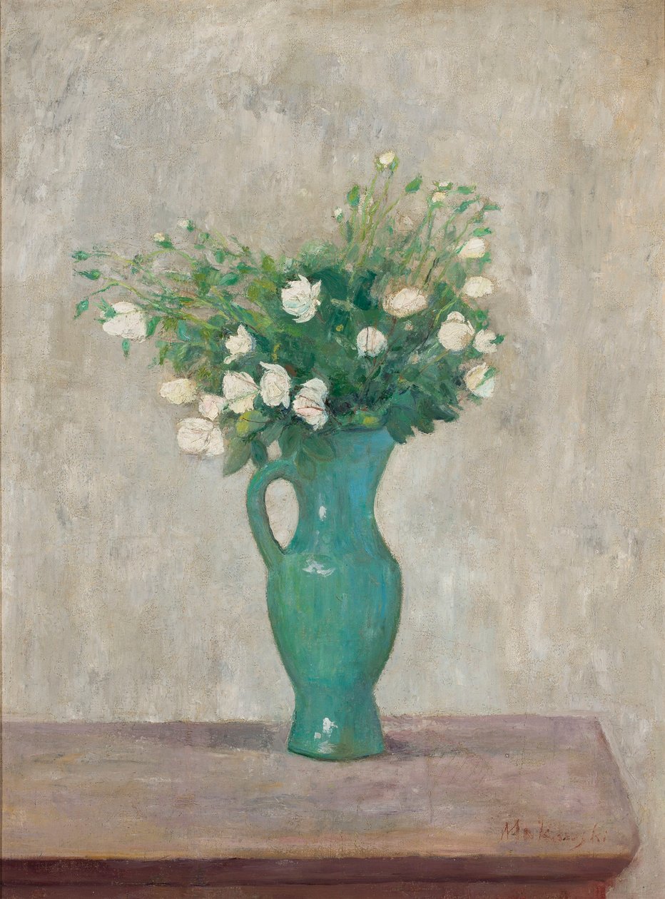 Ramo num vaso verde de Tadeusz Makowski