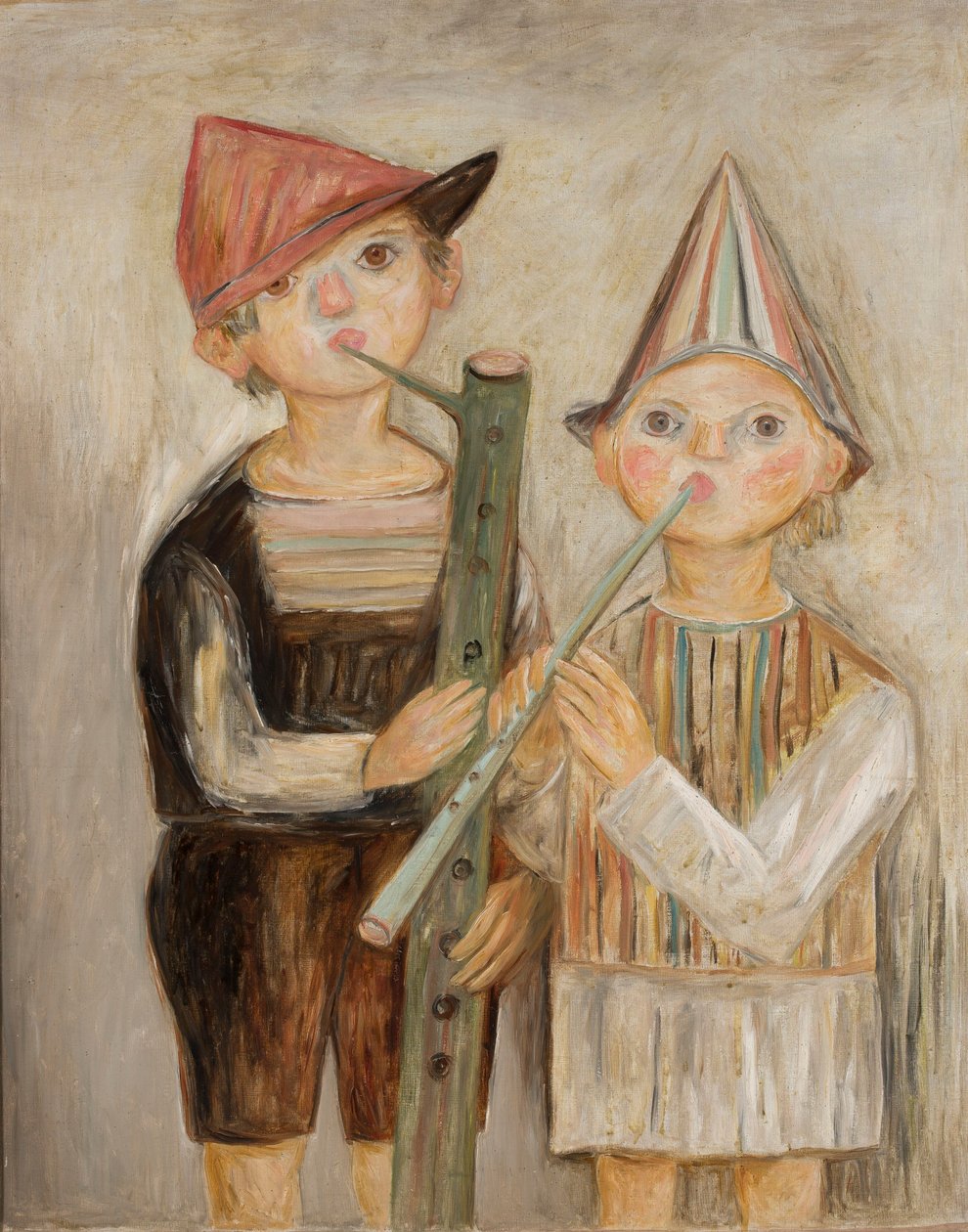 Os rapazes com flautas de Tadeusz Makowski