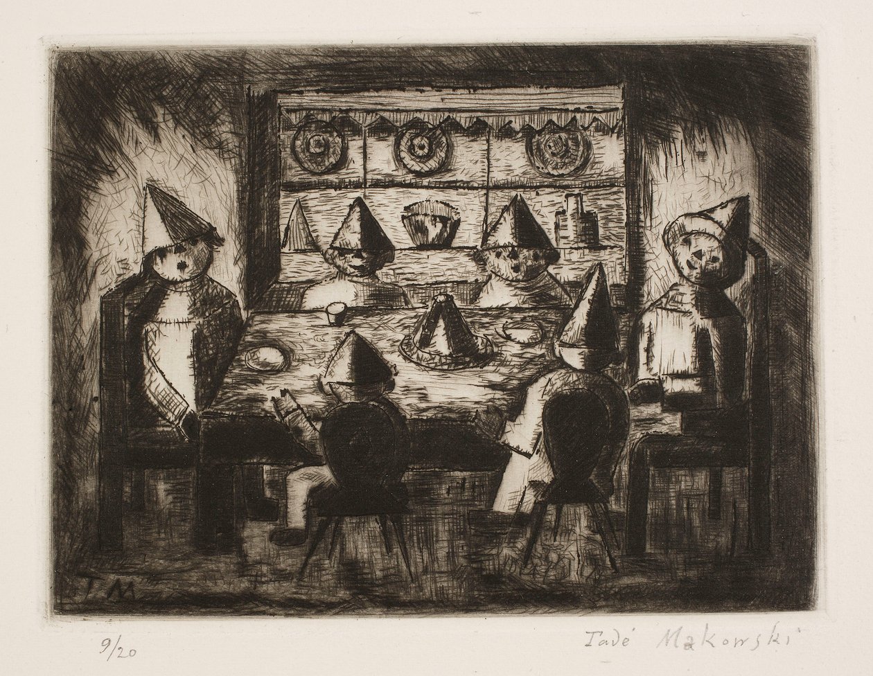Crianças à mesa de Tadeusz Makowski
