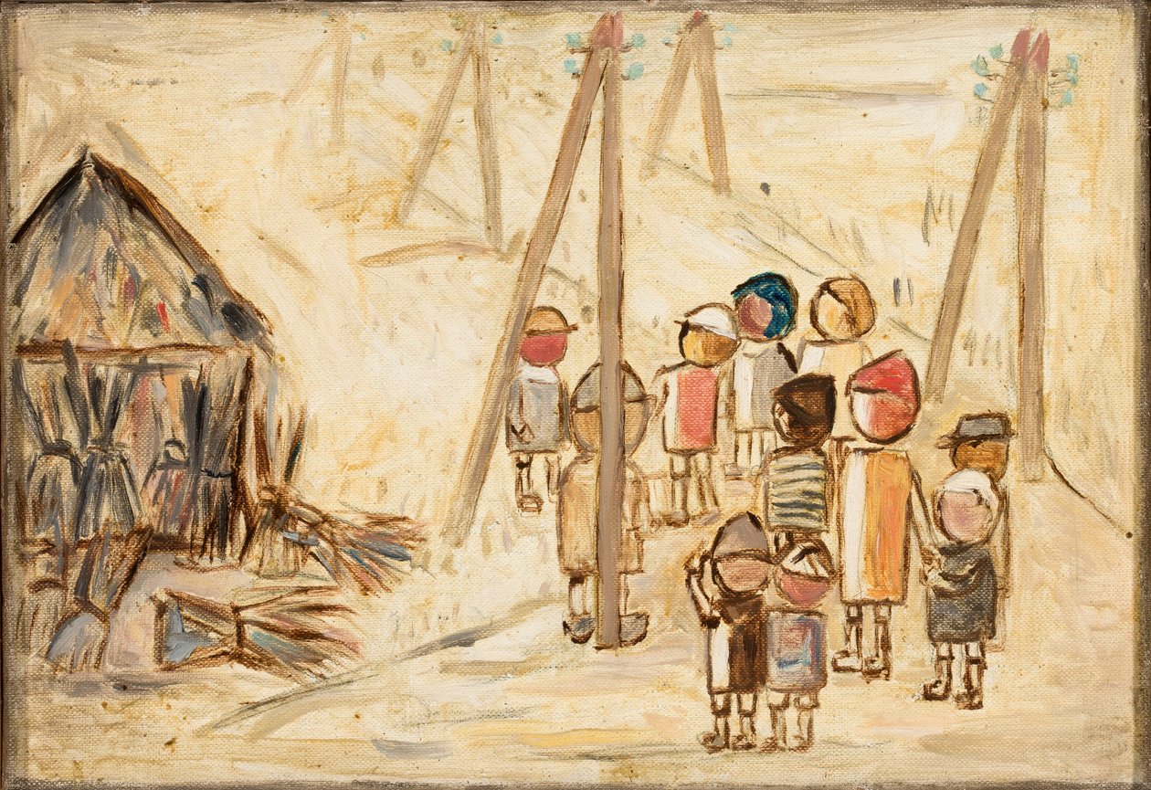 Crianças na estrada de Tadeusz Makowski