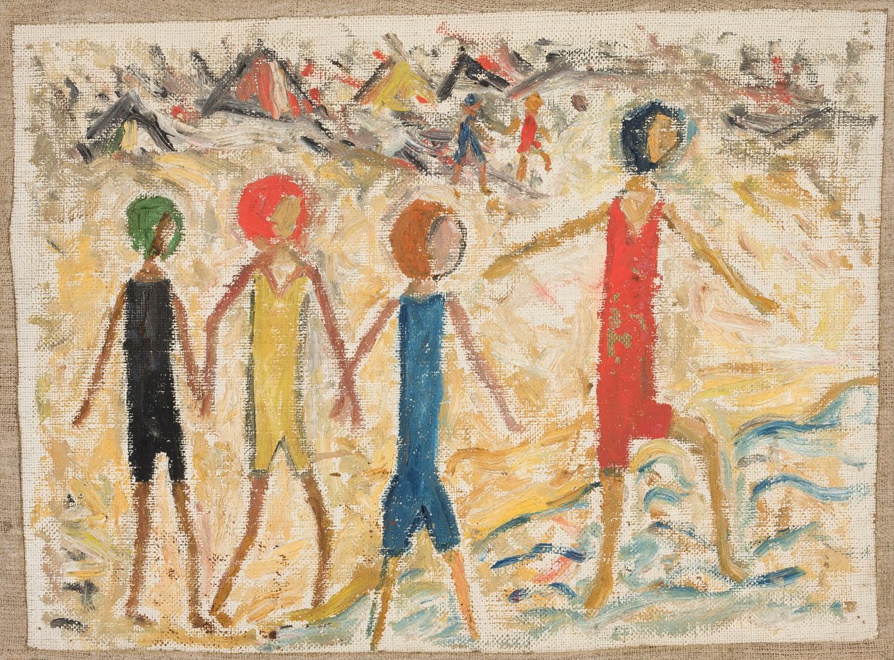 Crianças na praia de Tadeusz Makowski