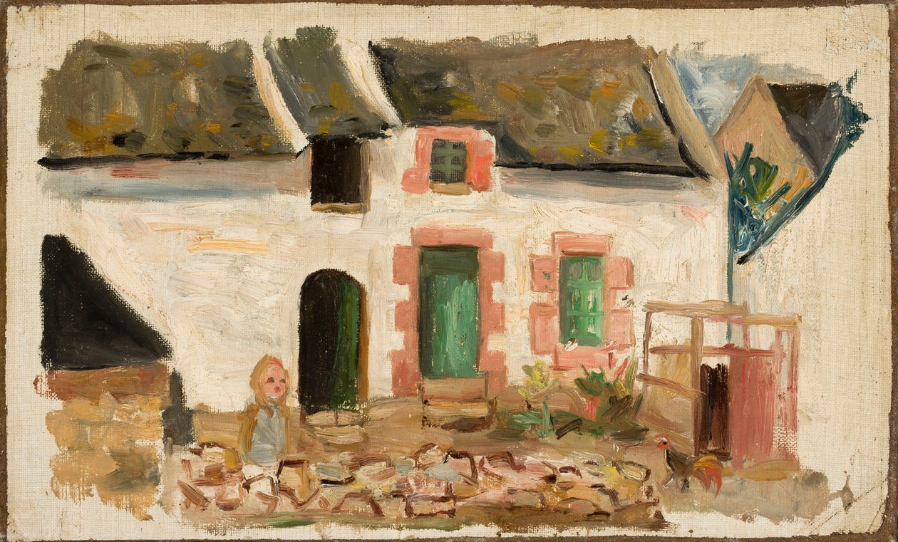 Criança diante da casa de Tadeusz Makowski