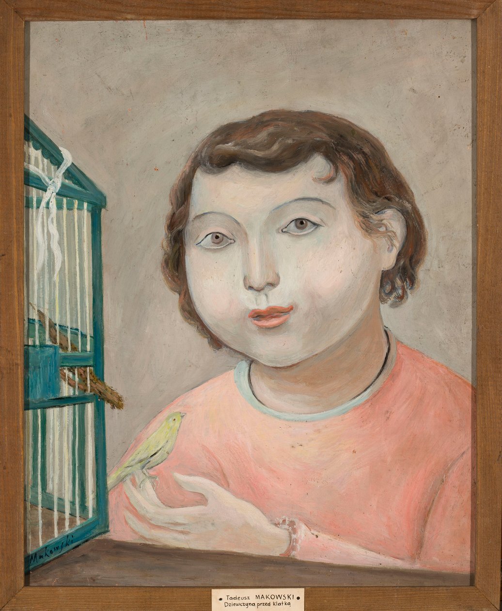 A rapariga com o canário de Tadeusz Makowski