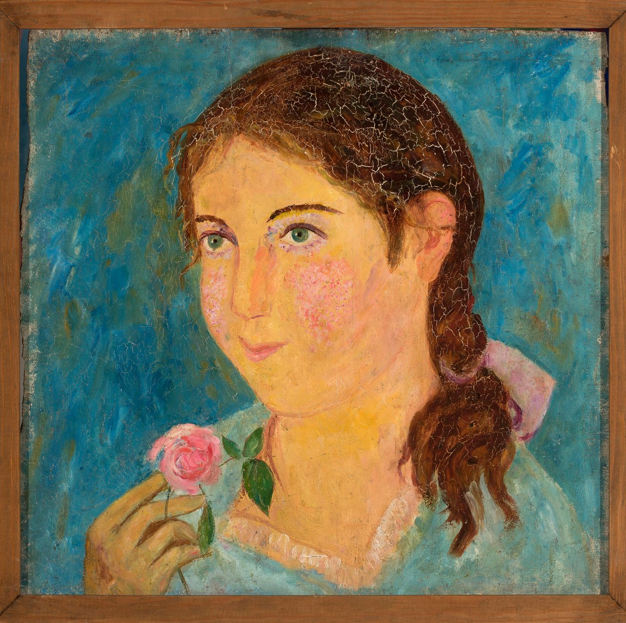 A rapariga com uma rosa na mão de Tadeusz Makowski