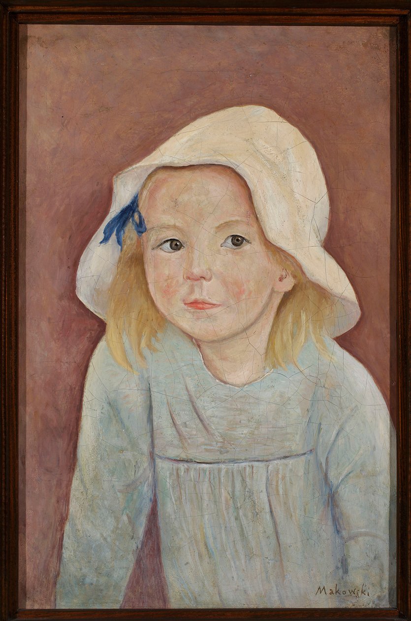 Menina com chapéu branco de Tadeusz Makowski