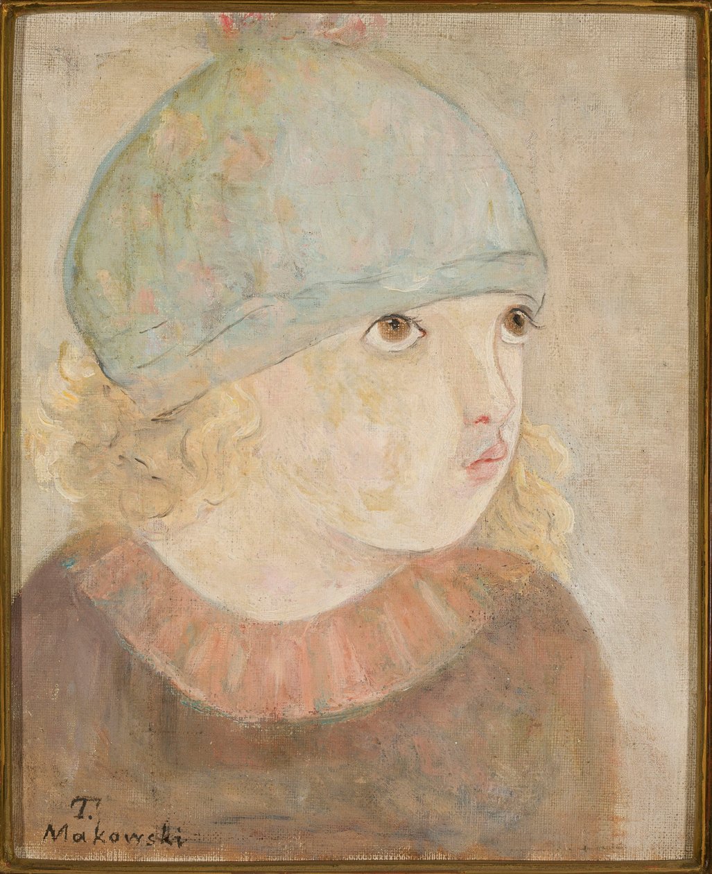 Menina com gorro azul (Menina) de Tadeusz Makowski