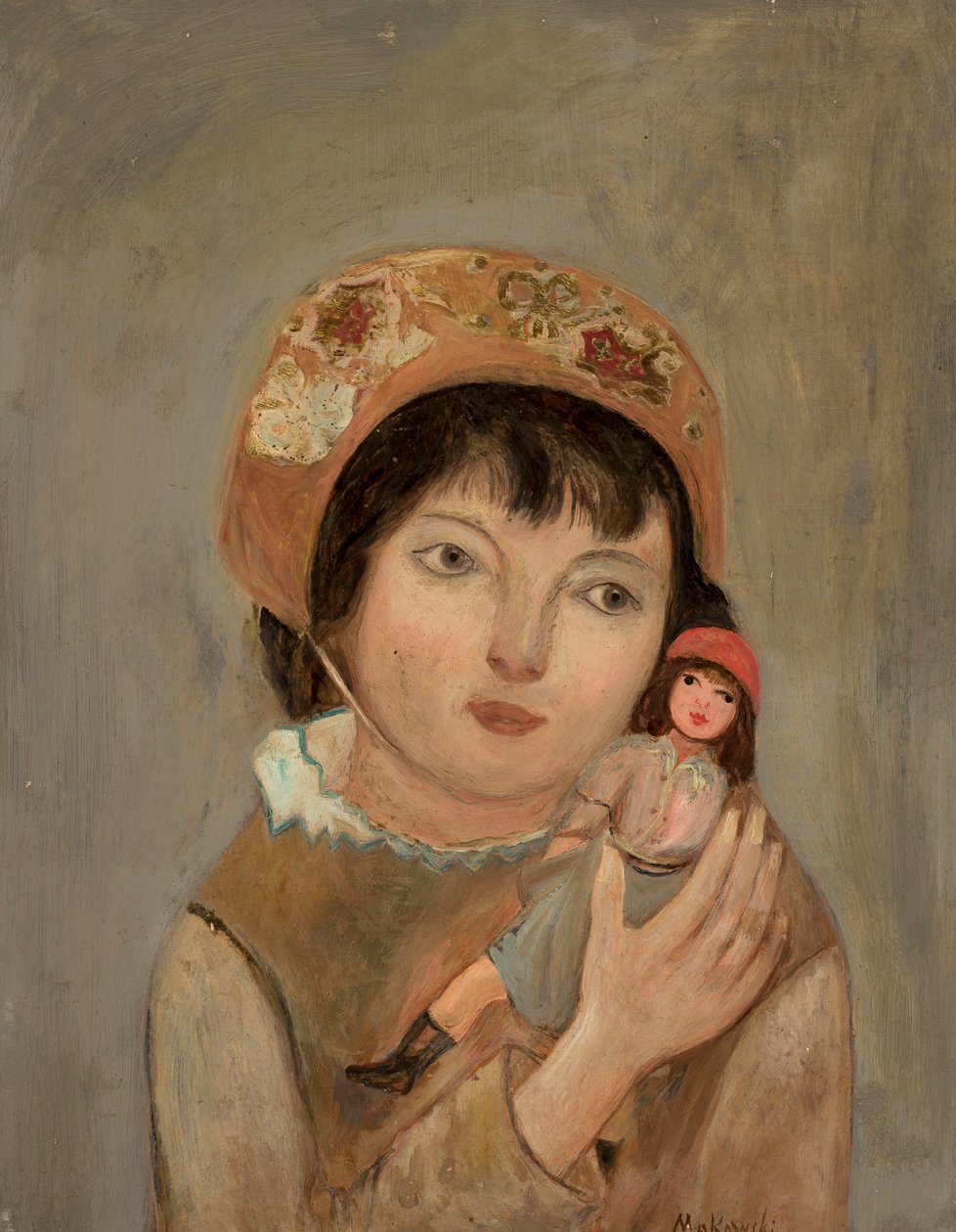Menina com uma boneca de Tadeusz Makowski