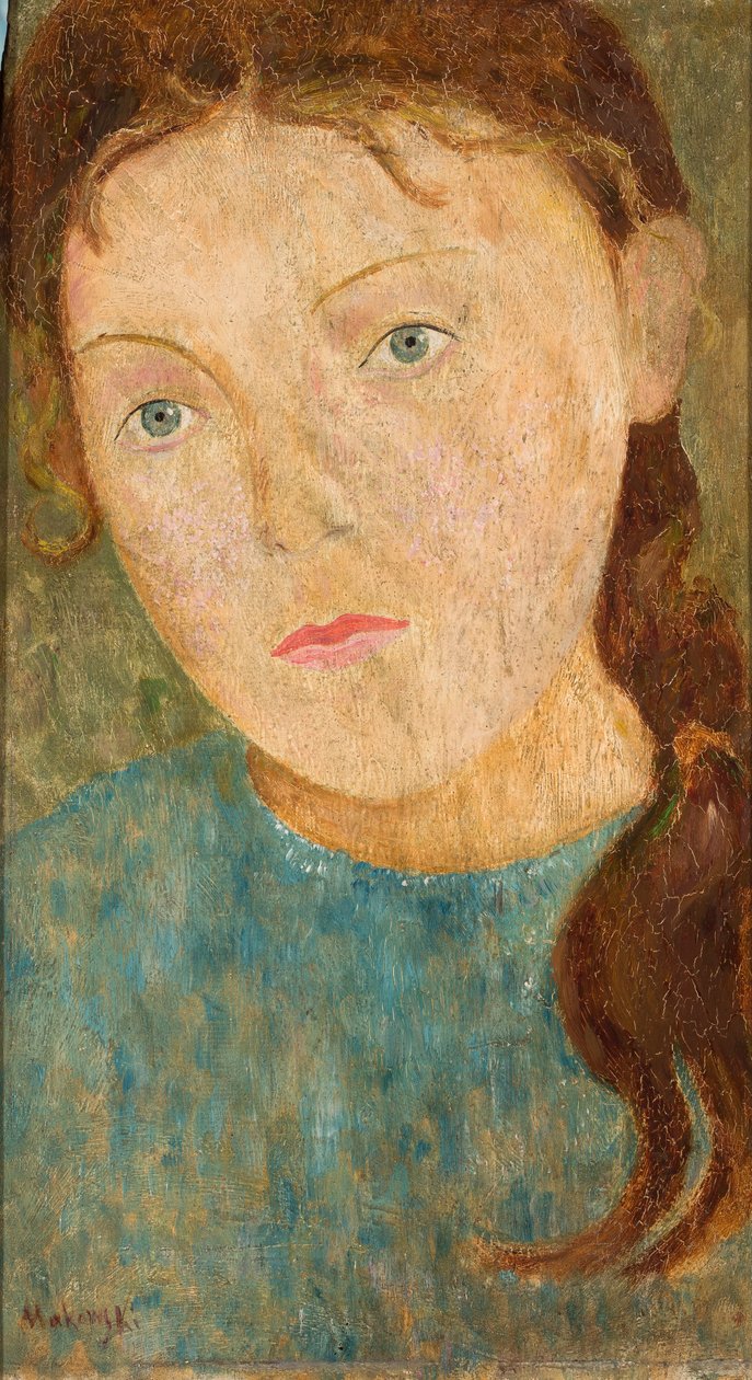 Menina com trança ruiva de Tadeusz Makowski