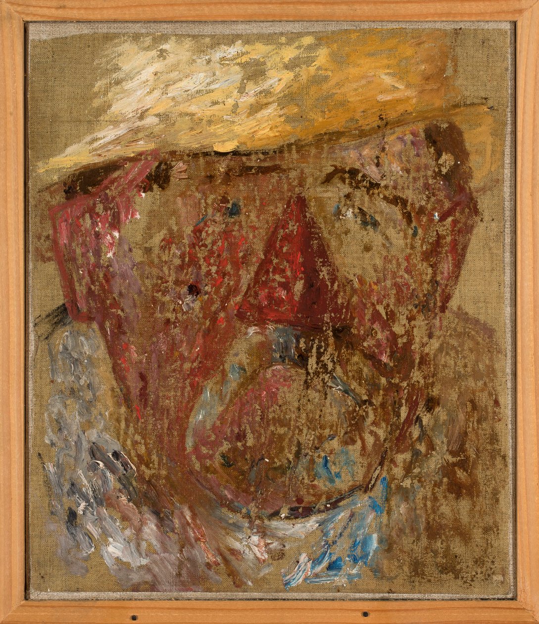 Cabeça de homem com chapéu de palha de Tadeusz Makowski