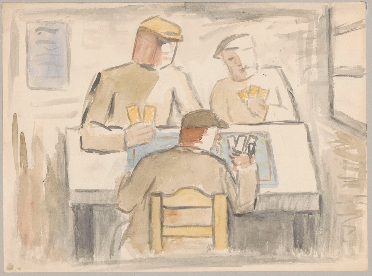 A jogar às cartas de Tadeusz Makowski