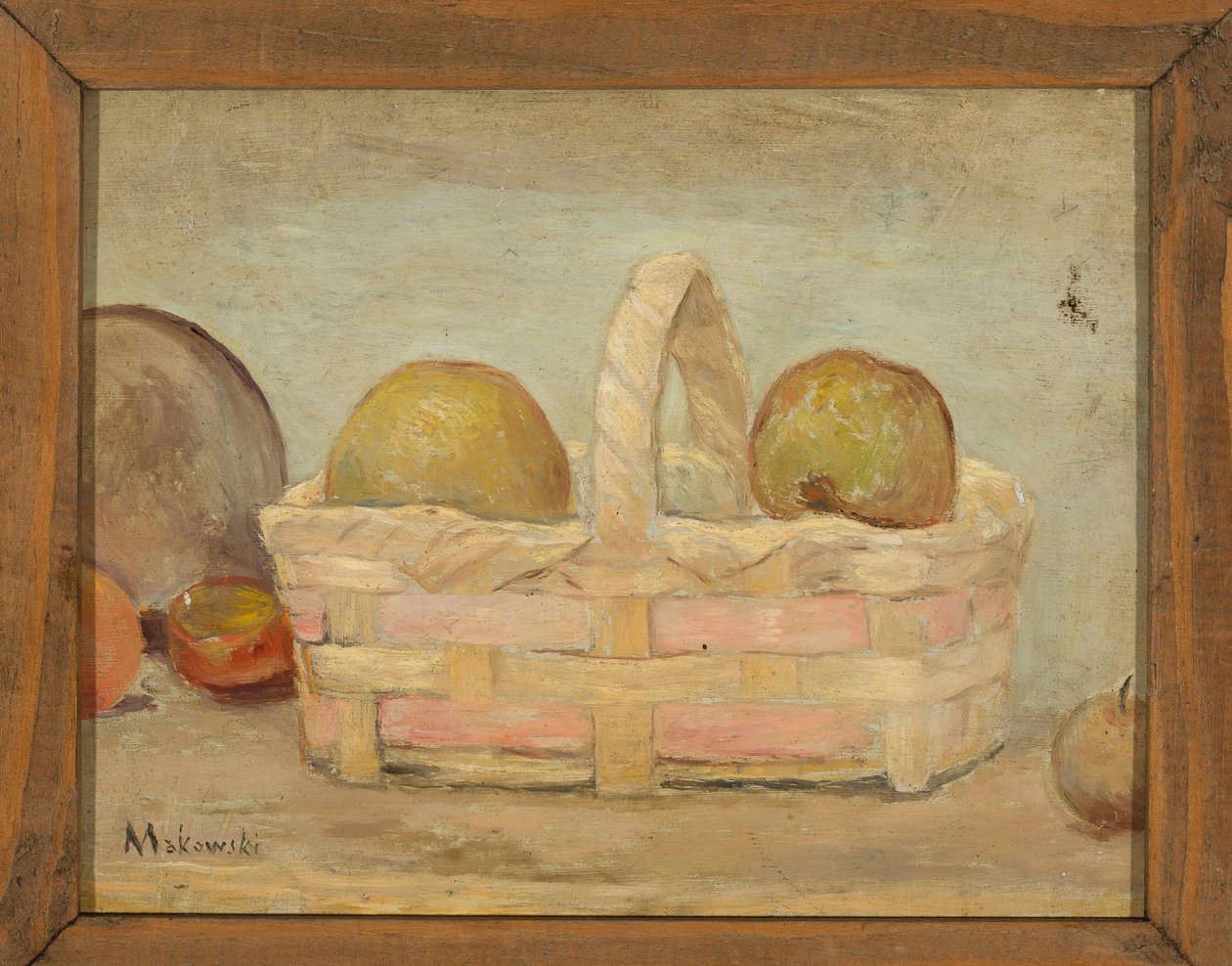 Maçãs num cesto de Tadeusz Makowski