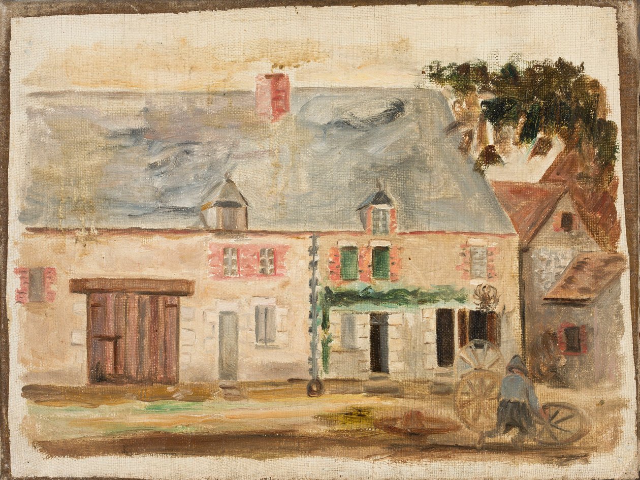 Carroceiro diante da casa de Tadeusz Makowski