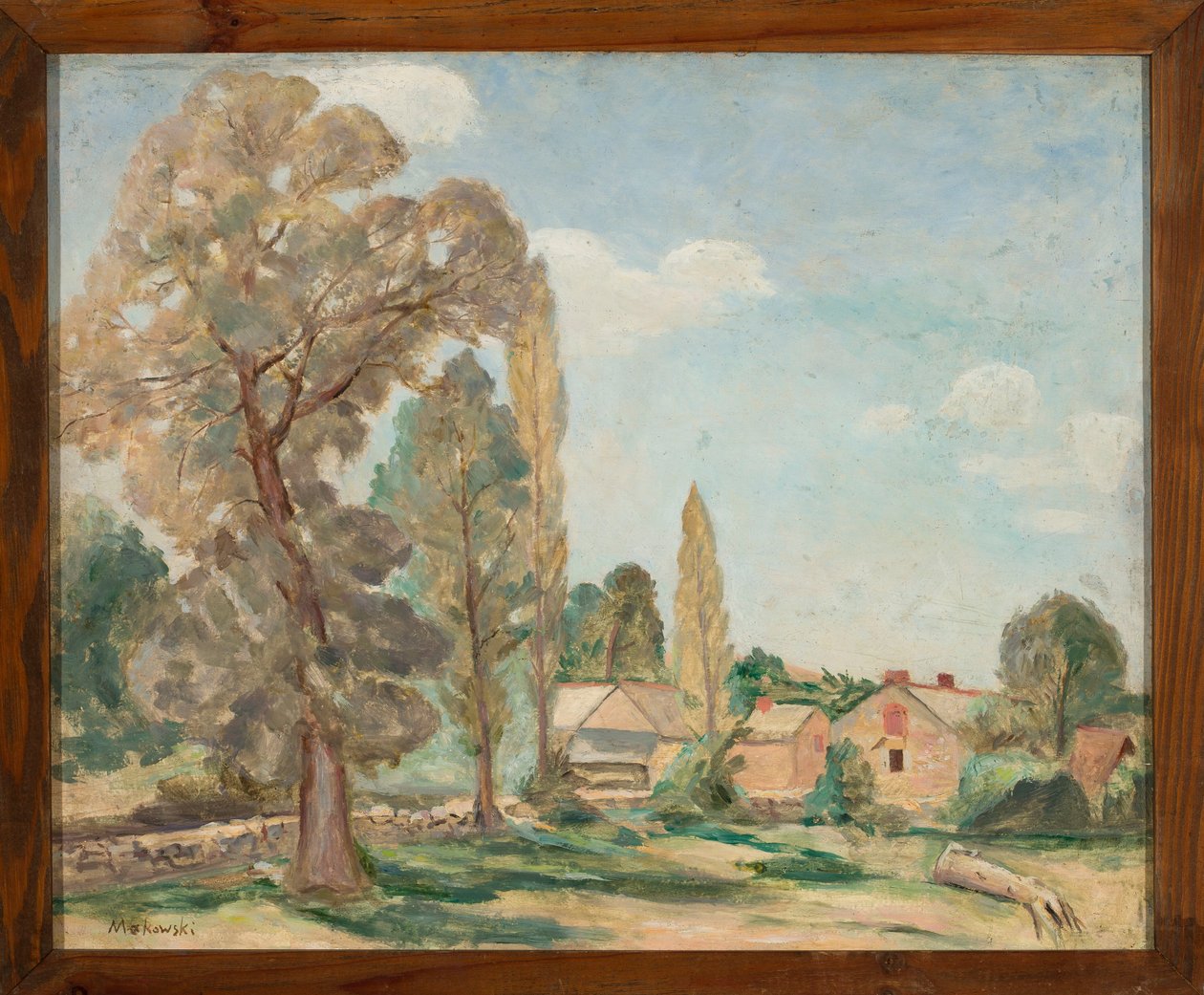 Paisagem rural com árvores de Tadeusz Makowski