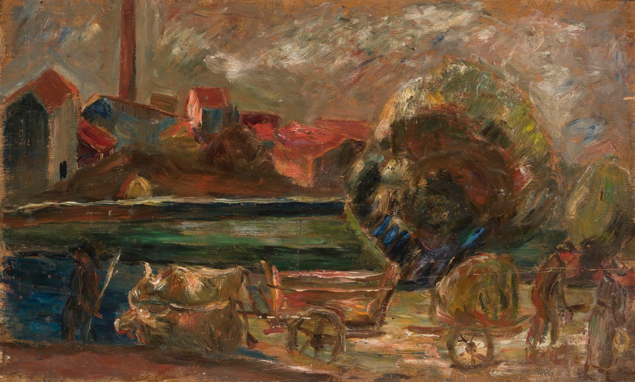 Paisagem com chaminé de fábrica de Tadeusz Makowski