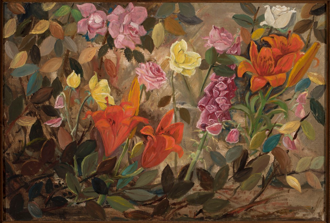 Flores no jardim de Tadeusz Makowski