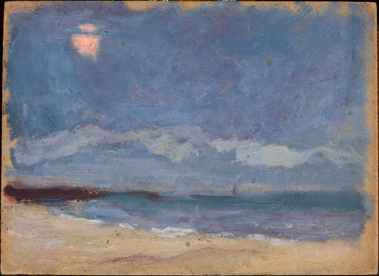 Paisagem marítima (sol por trás de uma nuvem) de Tadeusz Makowski