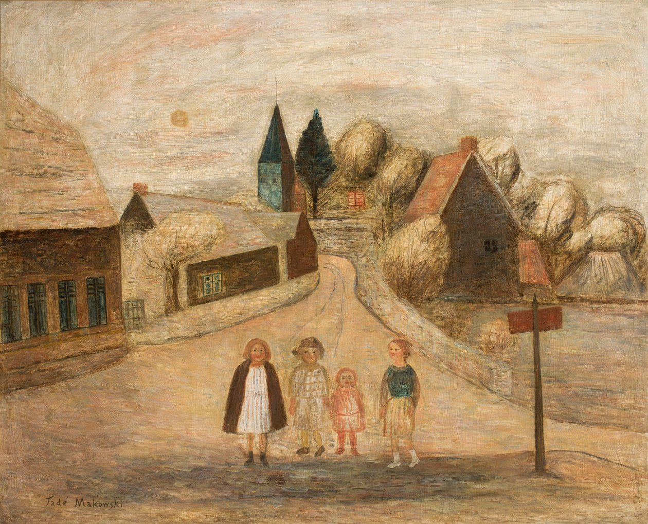 Paisagem normanda (Breuilpont) de Tadeusz Makowski