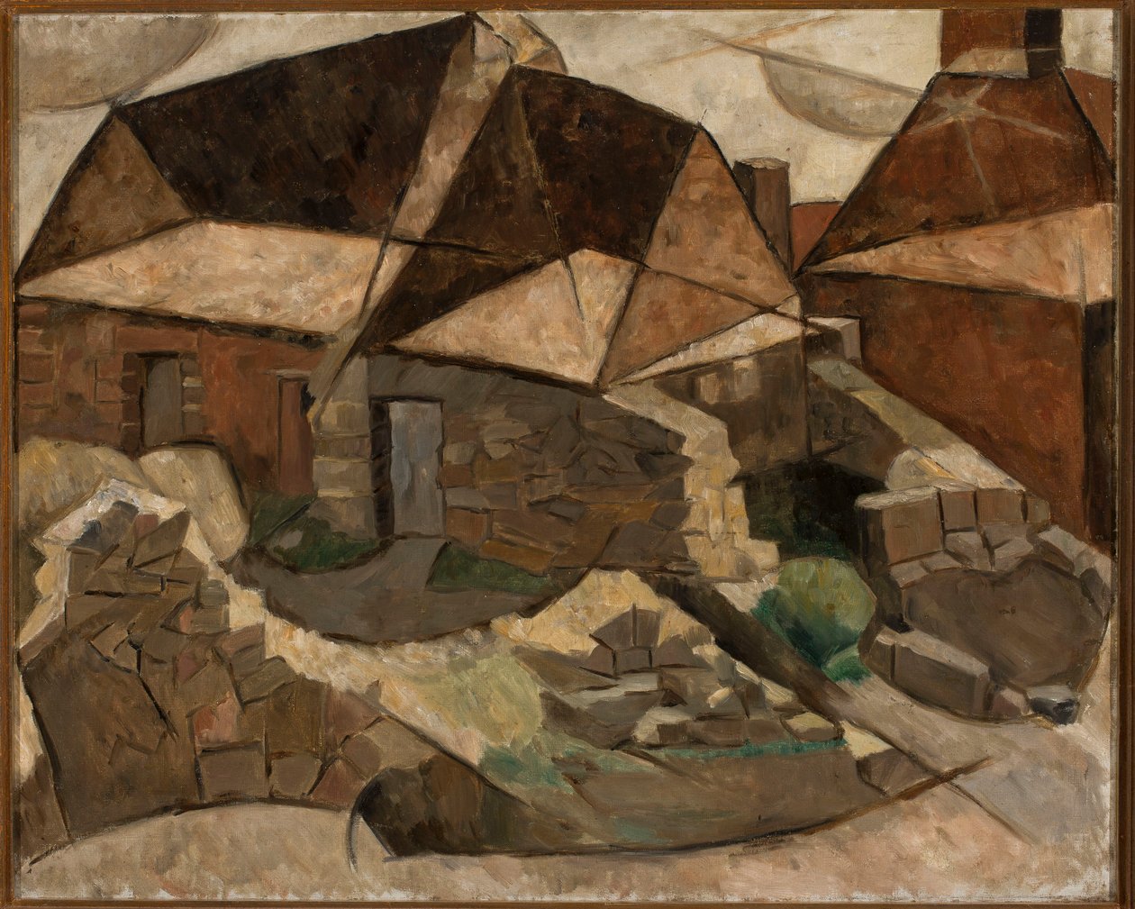 Paisagem com casas de Tadeusz Makowski