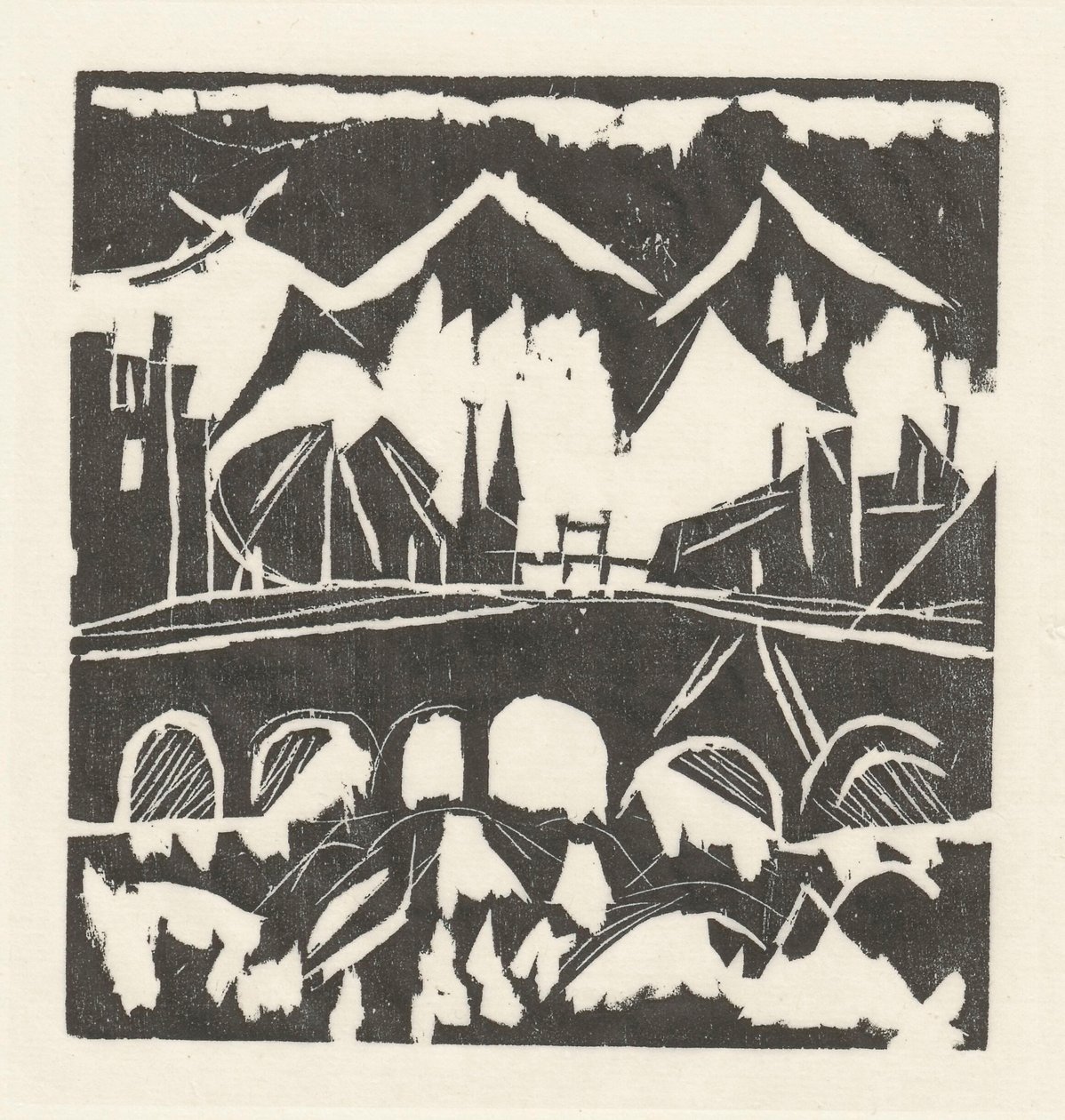 Paisagem com uma ponte de Tadeusz Makowski