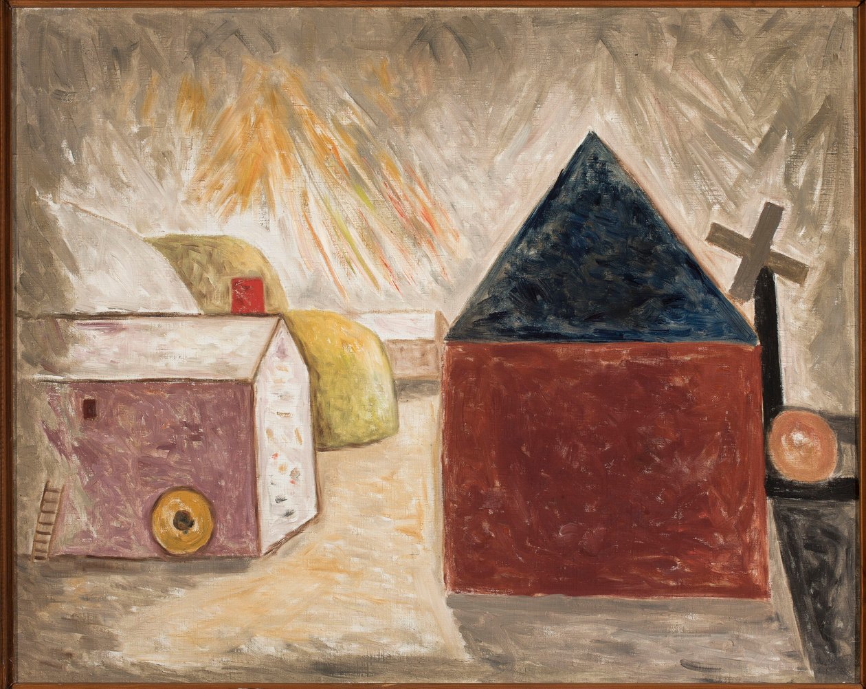 Pátio ao sol de Tadeusz Makowski
