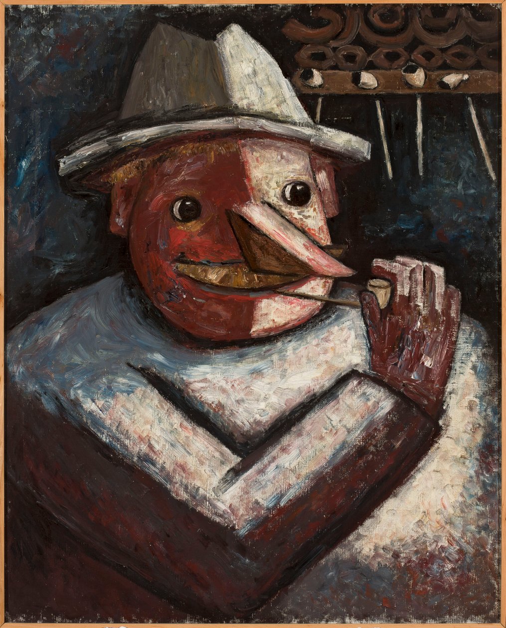 Retrato de um homem com cachimbos de Tadeusz Makowski