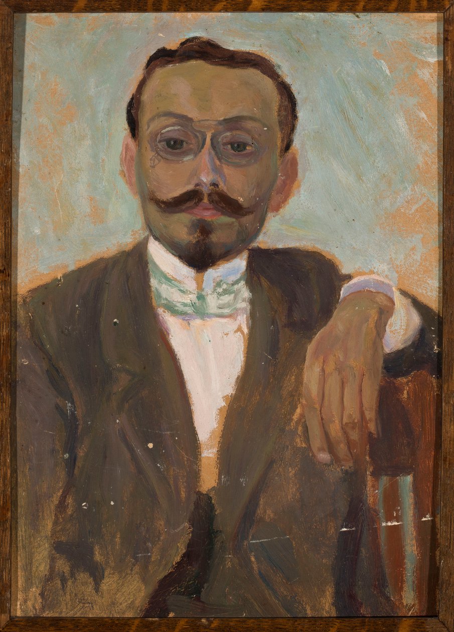 Retrato do escultor Bolesław Bałzukiewicz de Tadeusz Makowski