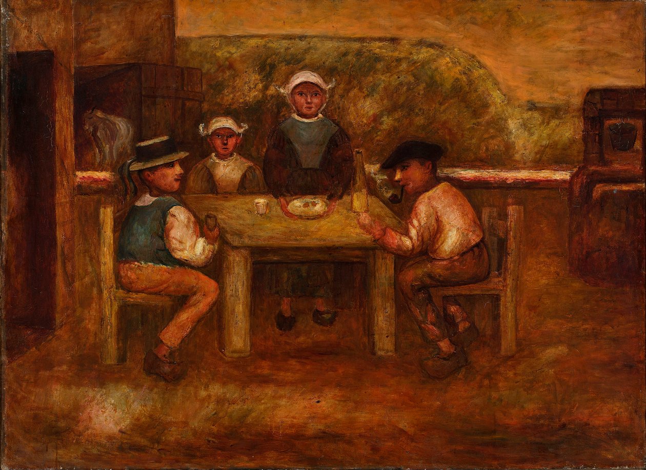 Refeição dos camponeses de Tadeusz Makowski