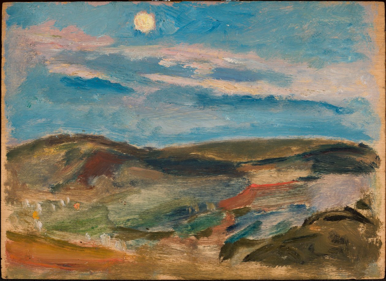 Colina iluminada pela lua de Tadeusz Makowski