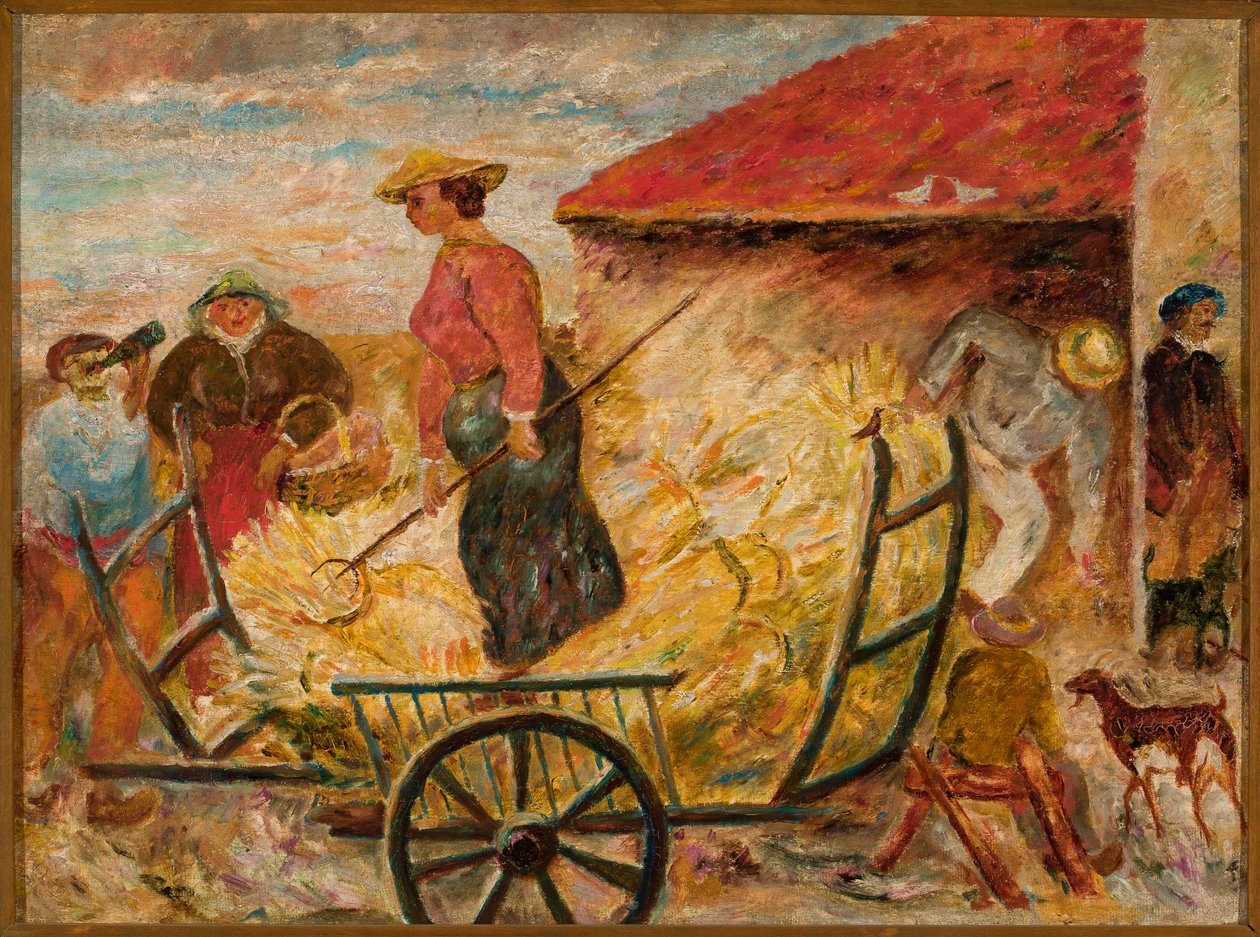 Recolha de cereais de Tadeusz Makowski