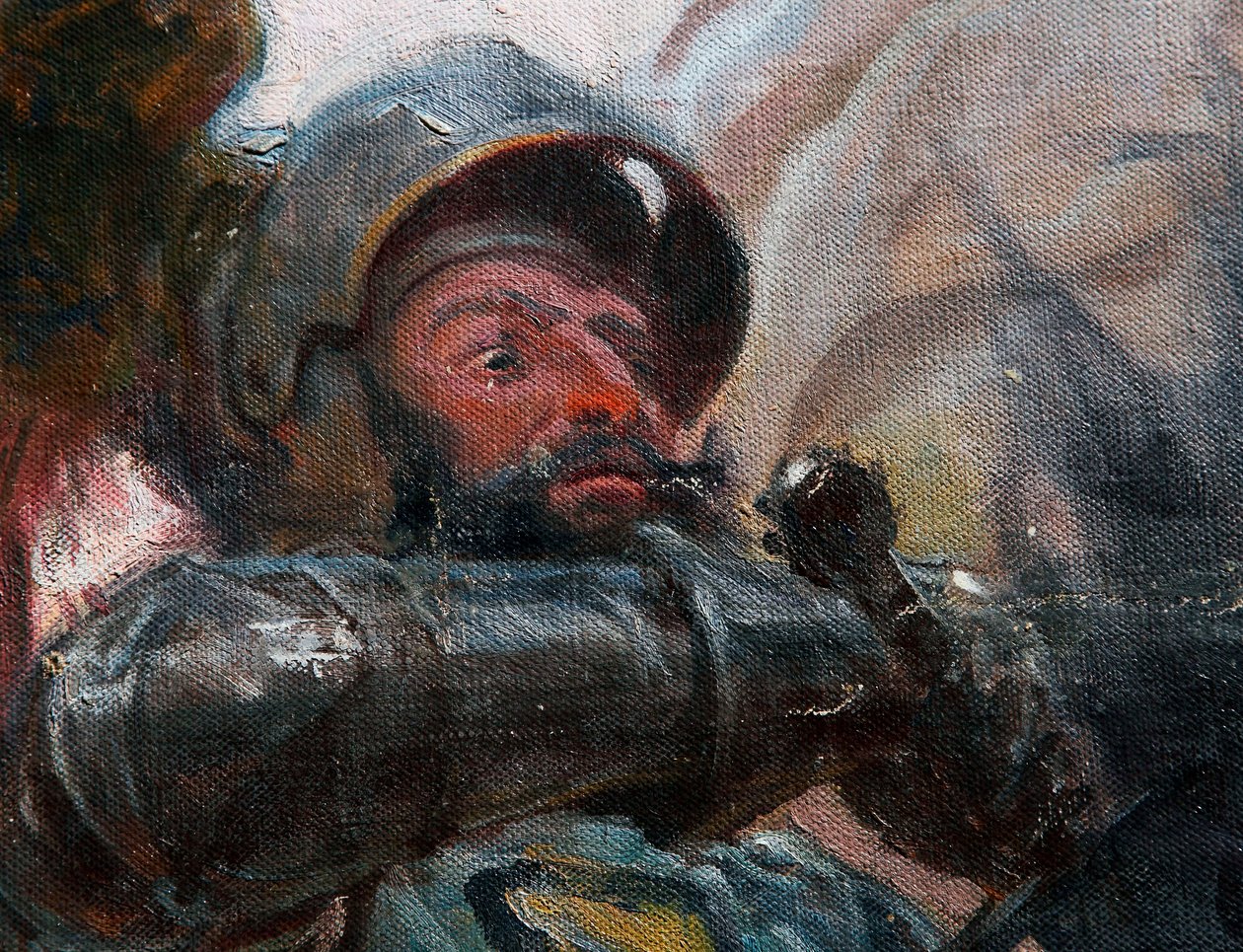 Detalhe da Batalha de Grunwald, 1910 de Tadeusz Popiel