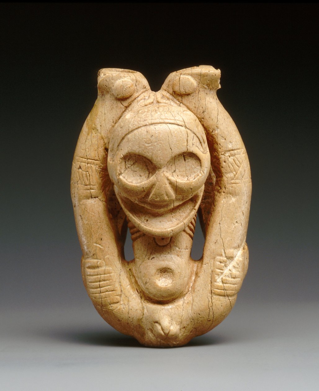 Cohoba Inalador (osso do peixe-boi) de Taino Culture