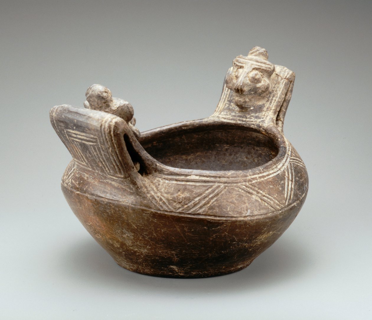 Tigela de duas cabeças (cerâmica) de Taino Culture
