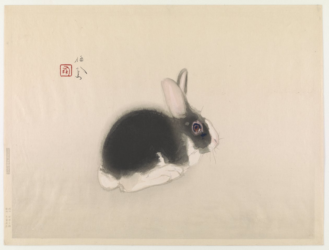Coelho (impressão de woodblock de cor) de Takeuchi Seiho