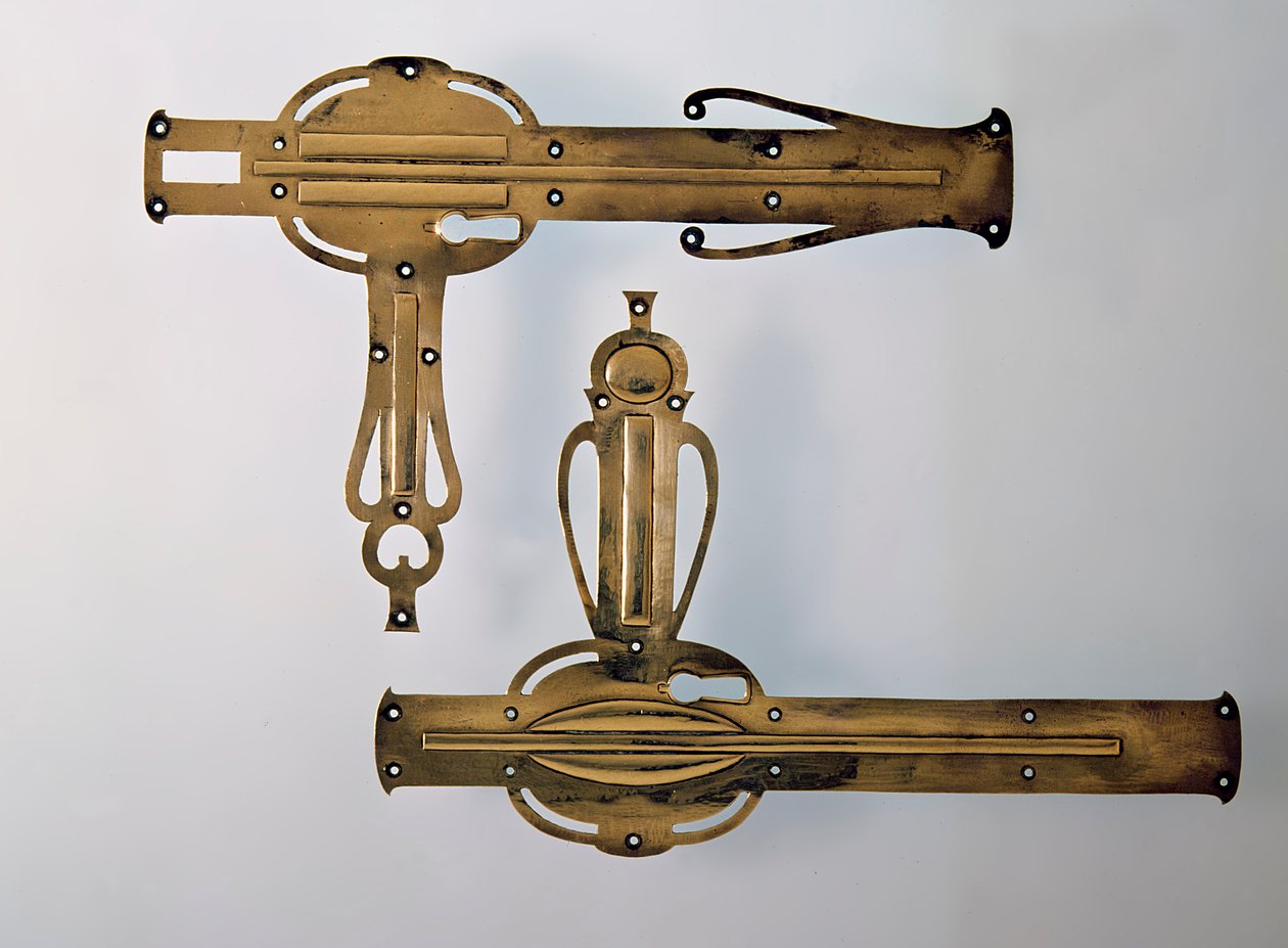 Maçanetas para portas, 1898-99 (metal) de Talwin Morris