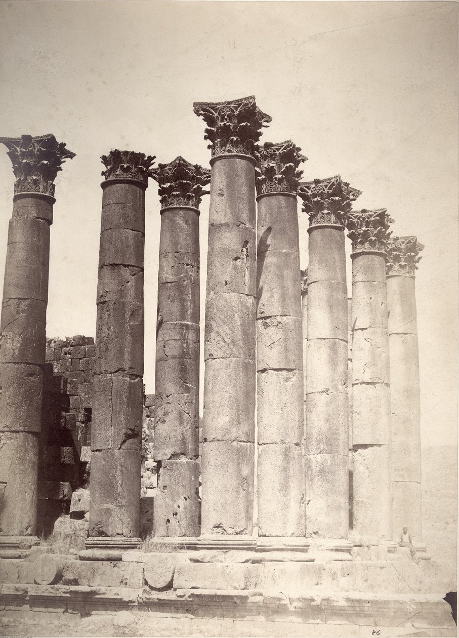 Templo do Sol, Jerash, 1875 de Tancrede Dumas