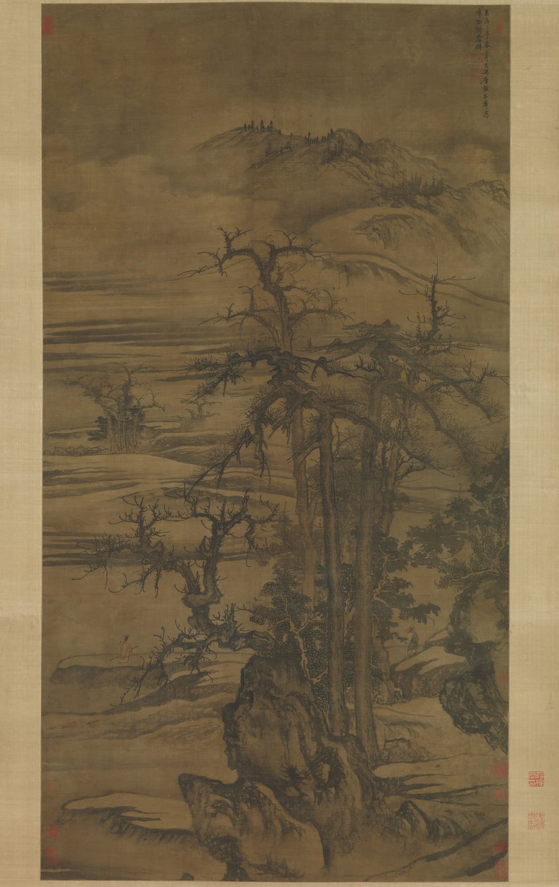 Paisagem após um poema de Wang Wei, datado de 1323. de Tang Di