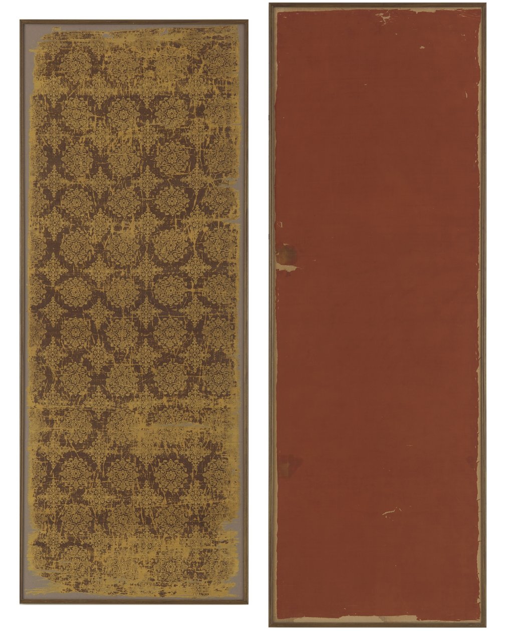 Fragmento de brocado (seda) de Tang Dynasty Chinese School