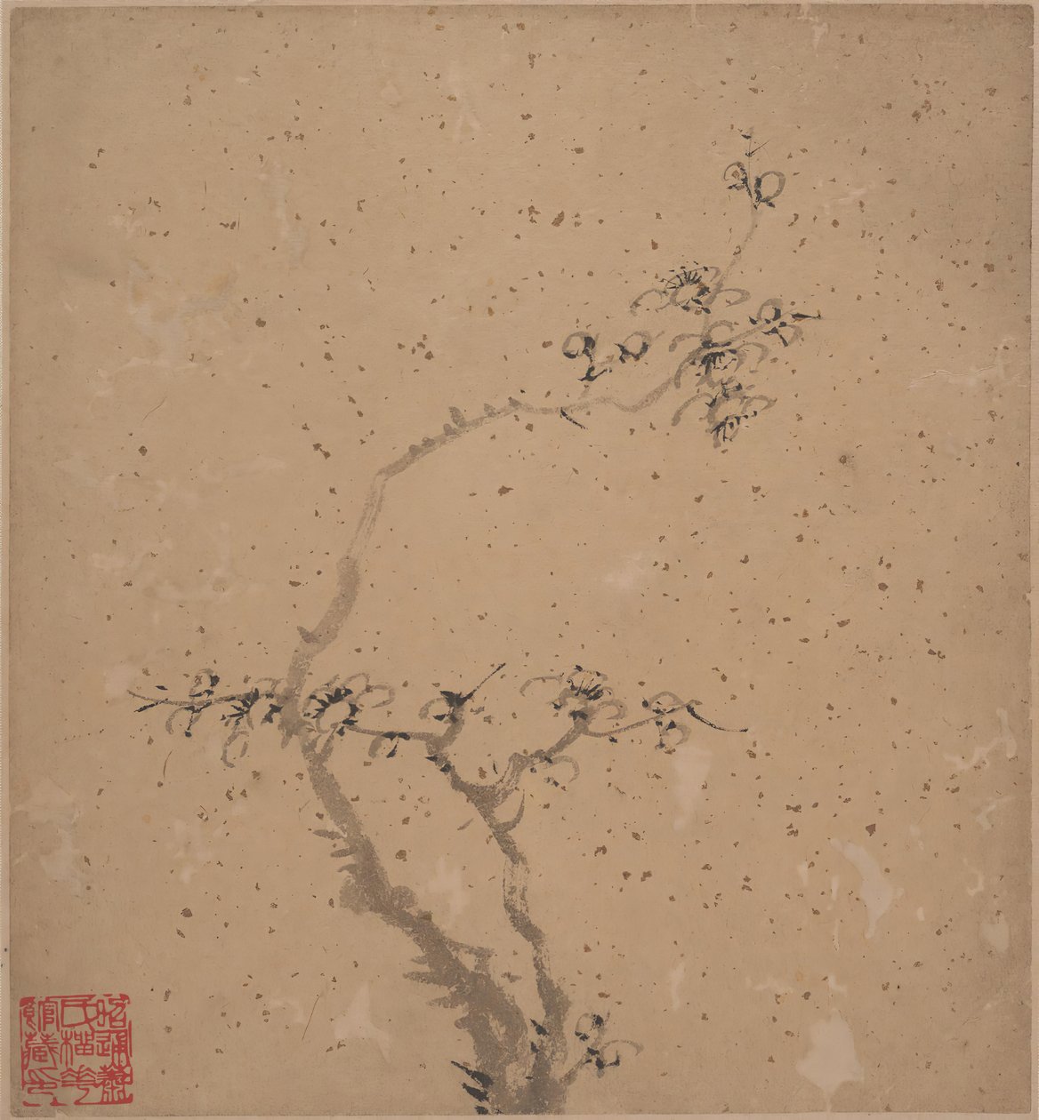 Ameixa em flor, datada de 1840. de Tang Yifen